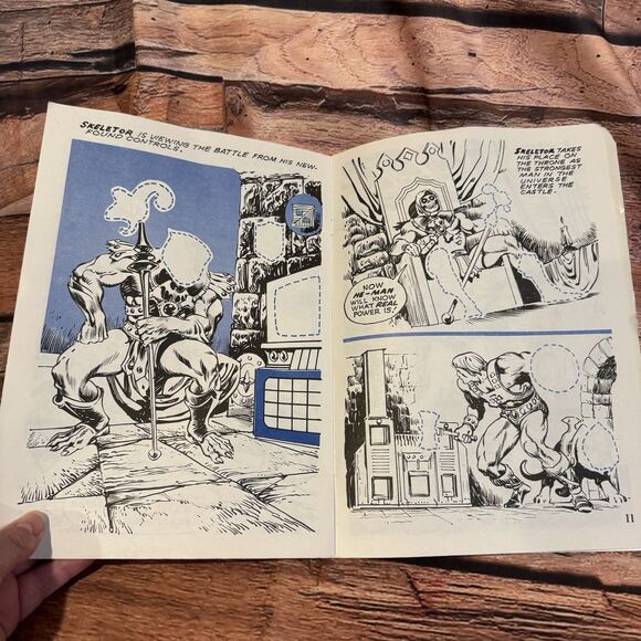 Vintage 1983 Masters of the Universe He-Man Sticker Fun Book Golden MOTU Used - Picture 9 of 10